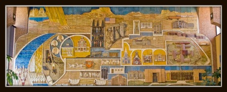 Large canvas showing History changes over the years for Mt. San Rafael Hospital